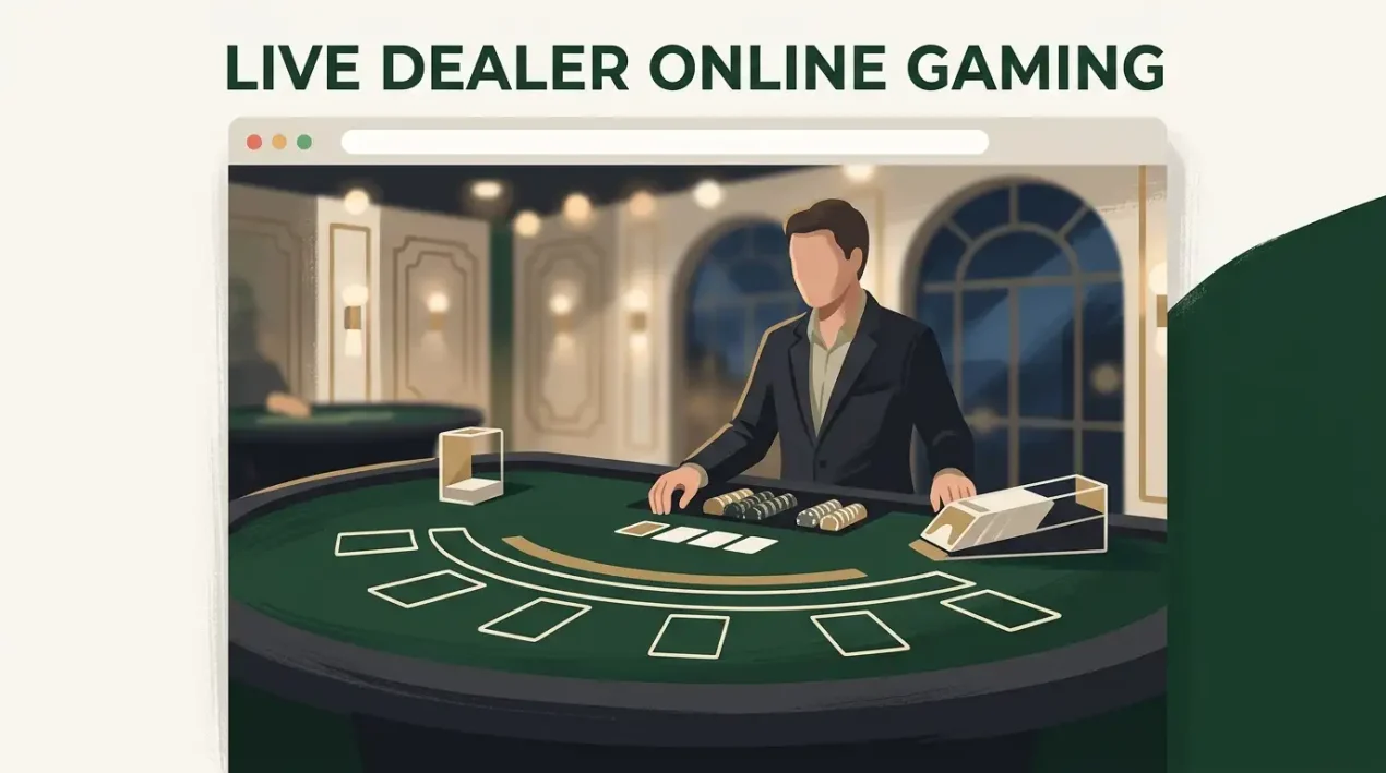 Generic live dealer table viewed through a browser interface